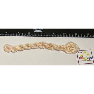 Dinky Dyes # 12 Lemon Sherbert 100% Silk Embroidery Thread 8 Mtrs Cross Stitch
